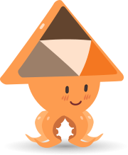 the peertube mascot, an octopus with a peertube triangle logo in its head